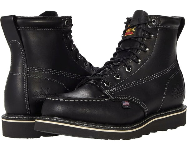 ソログッド シリーズ 黒色 ブラック 6" メンズ 【 THOROGOOD AMERICAN HERITAGE MIDNIGHT SERIES MOC TOE / BLACK 】 ブーツ
