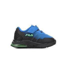 フィラ ベビー 赤ちゃん用 スニーカー 運動靴 青色 ブルー 緑 グリーン BOYS' ジュニア キッズ 【 GREEN FILA TODDLER ACUMEN VIZ RUNNING SHOES BLUE BLK 】