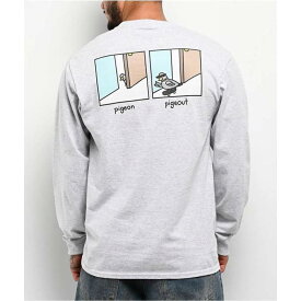 A.lab 【 Pigeout Ash Grey Long Sleeve T-Shirt Men's Grey 】 灰色 グレー Sleeve スリーブ Tシャツ メンズ 灰色 グレー