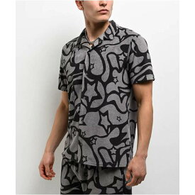 A.lab 【 Cruise Grey Terry Short Sleeve Button Up Shirt Men's Grey 】 灰色 グレー Sleeve スリーブ メンズ 灰色 グレー