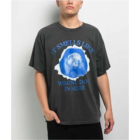 A.lab 【 Wrong Dog Washed Black T-Shirt Men's Charcoal 】 黒色 ブラック Tシャツ メンズ チャコール