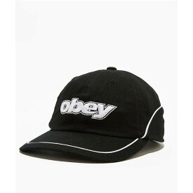 オベイ Obey 【 Rewind Black Strapback Hat Men's Black 】 黒色 ブラック バッグ 小物 ブランド雑貨 帽子 メンズ帽子 キャップ メンズ 黒色 ブラック