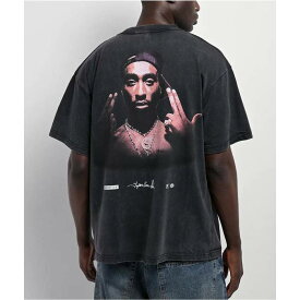 プリミティブ Primitive 【 X Tupac Stay Up Black Wash Heavyweight T-Shirt Men's Black 】 黒色 ブラック Tシャツ メンズファッション トップス Tシャツ カットソー メンズ 黒色 ブラック