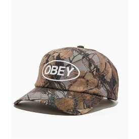 オベイ Obey 【 Oval Fence Camo Strapback Hat Men's Dark Green 】 カモ柄 バッグ 小物 ブランド雑貨 帽子 メンズ帽子 キャップ メンズ green 緑・グリーン