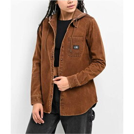 Lurking Class By Sketchy Tank 【 Mariposa Brown Hooded Flannel Shirt Women's Brown 】 茶色 ブラウン フード付 レディースファッション トップス その他 レディース 茶色 ブラウン