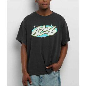 A.lab 【 Lava Lost Logo Black T-Shirt Men's Charcoal 】 ロゴ 黒色 ブラック Tシャツ メンズ チャコール
