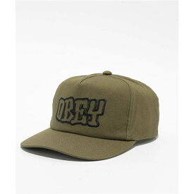 オベイ Obey 【 Og Olive Snapback Hat Men's Dark Green 】 olive オリーブ Snapback スナップバック バッグ バッグ 小物 ブランド雑貨 帽子 メンズ帽子 キャップ メンズ green 緑・グリーン