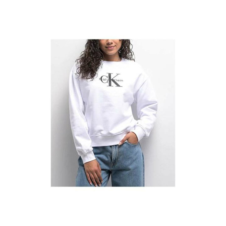 楽天市場】カルバンクライン Calvin Klein 【 Monologo White Crewneck 