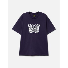 ニードルズ Needles 【 X Kae Tanaka Crewneck T-Shirt Men Eggplant 】 Tシャツ メンズ