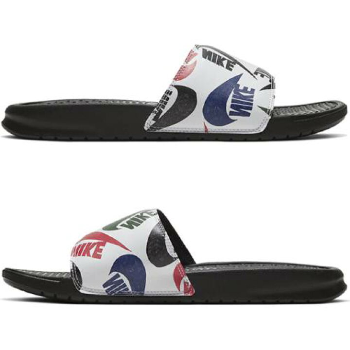 楽天市場 ナイキ ベナッシ サンダル Swoosh Print メンズ Nike Benassi Jdi Slide Black White Multicolor スニケス