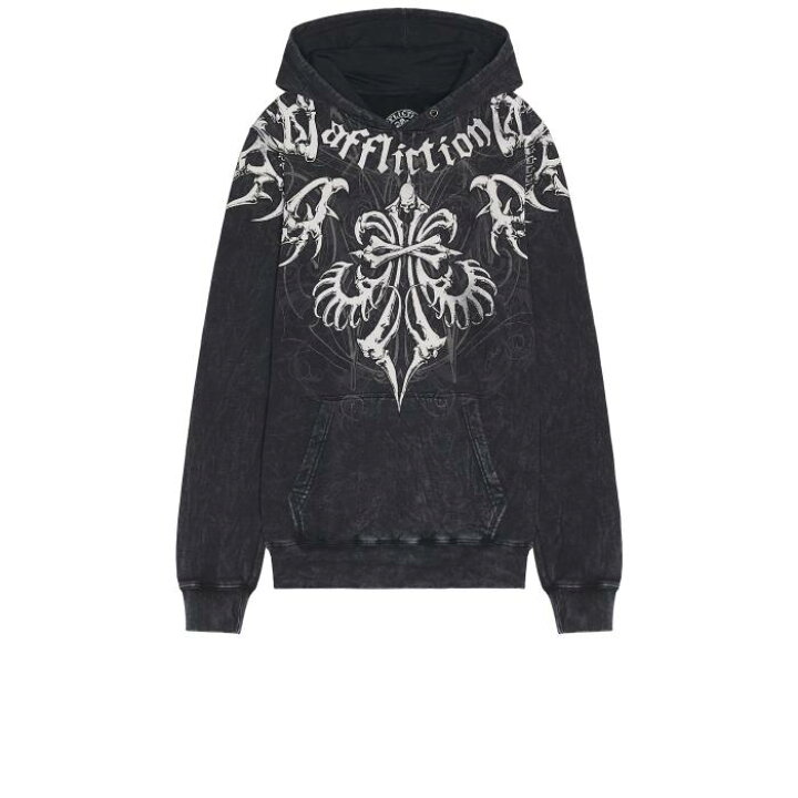 楽天市場】アフリクション Affliction 【 Skeleton Hoodie Men Black 