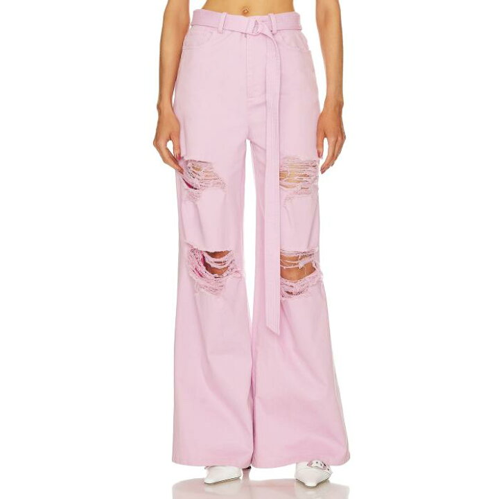 楽天市場】Lapointe 【 Stretch Cotton Twill Distressed High Waist  