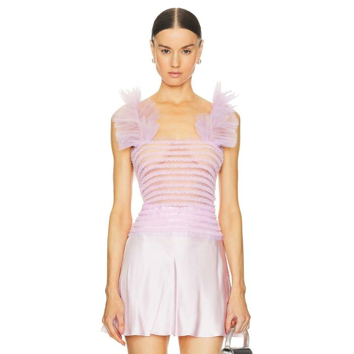 楽天市場】Susan Fang 【 Shirred Tulle Top Women 】 レディース  