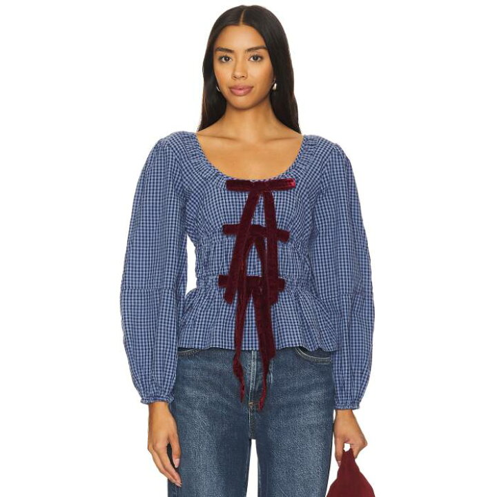 楽天市場】Damson Madder 【 Dakota Blouse Women Blue Check 