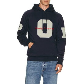 ポップトレーディングカンパニー Pop Trading Company 【 Football Hoodie Men Navy 】 フットボール フーディー パーカー メンズ 紺色 ネイビー