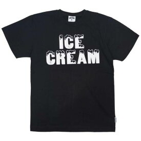 クリーム Tシャツ 黒色 ブラック アイスクリーム メンズ 【 ICE CREAM MEN SOFT SERVE TEE (BLACK) / BLACK 】 メンズファッション トップス カットソー