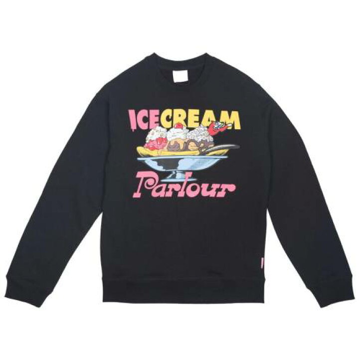 楽天市場】クリーム クルー トレーナー 黒色 ブラック アイスクリーム 