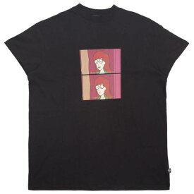 Tシャツ 黒色 ブラック レイジーオーフ レディース 【 LAZY OAF X DARIA WOMEN SIGHS OVERSIZED TEE (BLACK) / BLACK 】 レディースファッション トップス カットソー