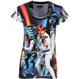 Tシャツ 黒色 ブラック イレブンパリ スターウォーズ レディース 【 ELEVEN PARIS X STAR WARS WOMEN STAWA ALL OVER PRINT TEE (BLACK / PRINT) BLACK PRINT 】 レディースファッション トップス カットソー