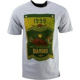 ダイヤモンド サプライ Tシャツ 灰色 グレー グレイ ヘザー ダイアモンドサプライ メンズ 【 DIAMOND SUPPLY CO DIAMOND SUPPLY CO BANNER X GRIZZLY TEE (GRAY / HEATHER) GRAY HEATHER 】 メンズファッション トップ