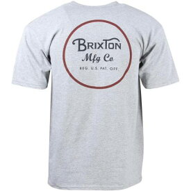 ブリクストン Tシャツ 灰色 グレー グレイ ヘザー メンズ 【 BRIXTON MEN WHEELER TEE (GRAY / HEATHER) GRAY HEATHER 】 メンズファッション トップス カットソー