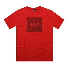ハフ ロゴ Tシャツ 赤 レッド メンズ 【 HUF ILLUSION ORIGINAL LOGO TEE (RED) / RED 】 メンズファッション トップス カットソー