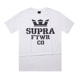 スープラ Tシャツ 白色 ホワイト 青色 ブルー メンズ 【 SUPRA CRACKLE STACK TEE (WHITE / BLUE) WHITE BLUE 】 メンズファッション トップス カットソー