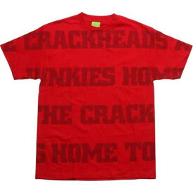 ハフ Tシャツ 赤 レッド メンズ 【 HUF HOME OF CRACKHEAD AND JUNKIE TEE (RED) / RED 】 メンズファッション トップス カットソー