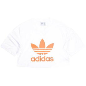 アディダス トレフォイル Tシャツ 白色 ホワイト レディース 【 ADIDAS WOMEN TREFOIL T-SHIRT (WHITE) / WHITE 】 レディースファッション トップス カットソー