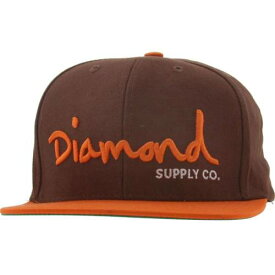 ダイヤモンド サプライ ロゴ スナップバック バッグ キャップ キャップ 帽子 茶色 ブラウン 橙 オレンジ ダイアモンドサプライ メンズ 【 DIAMOND SUPPLY CO DIAMOND SUPPLY CO OG LOGO SNAPBACK CAP (BROWN / ORA