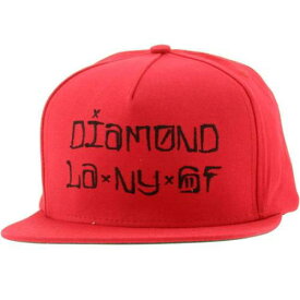 ダイヤモンド サプライ スナップバック バッグ キャップ キャップ 帽子 赤 レッド ダイアモンドサプライ メンズ 【 DIAMOND SUPPLY CO DIAMOND SUPPLY CO CITIES SNAPBACK CAP (RED) / RED 】 メンズキャップ 帽