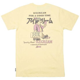 クリーム Tシャツ 黄色 イエロー アイスクリーム メンズ 【 ICE CREAM MEN BREYER TEE (YELLOW / SUNDRESS) YELLOW SUNDRESS 】 メンズファッション トップス カットソー