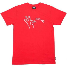 クリーム Tシャツ 赤 レッド アイスクリーム メンズ 【 ICE CREAM MEN OK TEE (RED) / RED 】 メンズファッション トップス カットソー