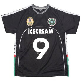 クリーム ニット ジャージー Tシャツ 黒色 ブラック アイスクリーム メンズ 【 ICE CREAM MEN MALBA KNIT JERSEY TEE (BLACK) / BLACK 】 メンズファッション トップス カットソー