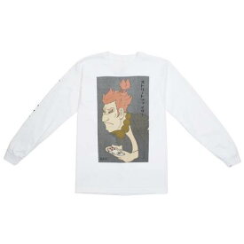 ベイト ストリート ファイター スリーブ Tシャツ 白色 ホワイト ナチュラル 長袖 メンズ 【 BAIT X STREET FIGHTER KIDOKYO MEN AKUMA LONG SLEEVE TEE (WHITE / NATURAL) WHITE NATURAL 】 メンズファッション トップ