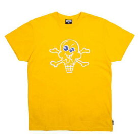 クリーム Tシャツ 黄色 イエロー アイスクリーム メンズ 【 ICE CREAM MEN CONE AND BONES TEE (YELLOW) / YELLOW 】 メンズファッション トップス カットソー