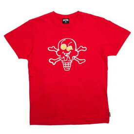 クリーム Tシャツ 赤 レッド アイスクリーム メンズ 【 ICE CREAM MEN CONE AND BONES TEE (RED / TOMATO) RED TOMATO 】 メンズファッション トップス カットソー