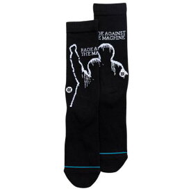 スタンス ロサンゼルス 靴下 黒色 ブラック メンズ 【 STANCE X RAGE AGAINST THE MACHINE MEN BATTLE OF LA SOCKS (BLACK) / BLACK 】 インナー 下着 ナイトウエア レッグ