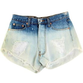 ショーツ ハーフパンツ 青色 ブルー レディース 【 THE LAUNDRY ROOM WOMEN CUTOFFS BIG CAT SHORTS (BLUE / OMBRE) BLUE OMBRE 】 レディースファッション ボトムス