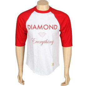 ダイヤモンド サプライ ラグラン Tシャツ 赤 レッド 白色 ホワイト ダイアモンドサプライ メンズ 【 DIAMOND SUPPLY CO DIAMOND SUPPLY CO EVERYTHING RAGLAN TEE (RED / WHITE) RED WHITE 】 メンズファッション ト
