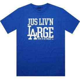 【★スーパーSALE★6/11深夜2時迄】ジャスリブ Tシャツ 青色 ブルー メンズ 【 JSLV LIVIN LARGE TEE (ROYAL BLUE) / ROYAL BLUE 】 メンズファッション トップス カットソー