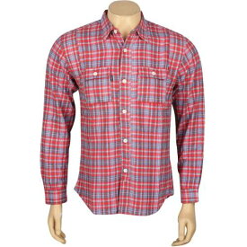 アンディフィーテッド スリーブ 赤 レッド 長袖 メンズ 【 UNDEFEATED YARDMASTER FLANNEL LONG SLEEVE SHIRT (RED) / RED 】 メンズファッション トップス カジュアルシャツ