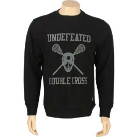 アンディフィーテッド 黒色 ブラック メンズ 【 UNDEFEATED DOUBLE CROSS CREWNECK (BLACK) / BLACK 】 メンズファッション トップス Tシャツ カットソー