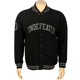 アンディフィーテッド ジャケット 黒色 ブラック メンズ 【 UNDEFEATED DOUBLE CROSS VARSITY JACKET (BLACK) / BLACK 】 メンズファッション コート