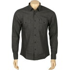 ブリクストン スリーブ シャツ チャコール ヘザー 長袖 メンズ 【 BRIXTON DAVIS LONG SLEEVE SHIRTS (CHARCOAL HEATHER) / CHARCOAL HEATHER 】 メンズファッション トップス カジュアルシャツ