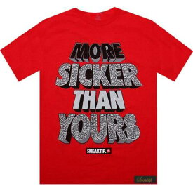 【★スーパーSALE★6/11深夜2時迄】スニークティップ Tシャツ 赤 レッド メンズ 【 SNEAKTIP MORE SICKER THAN YOURS TEE - RETRO 3 (RED) / RED 】 メンズファッション トップス カットソー