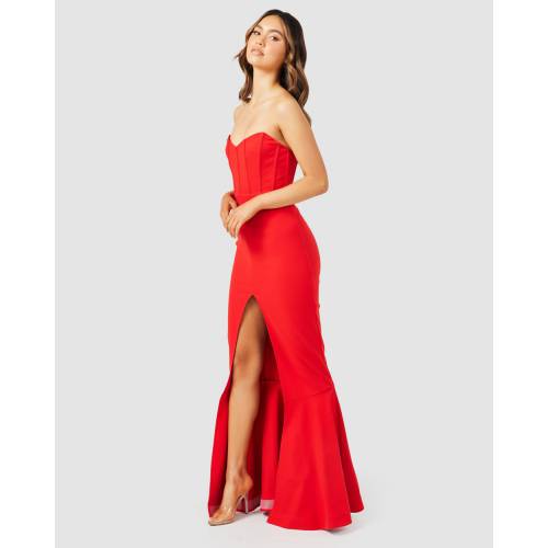 ファッションブランド カジュアル ファッション 赤 レッド DERMA 最大50%OFFクーポン GOWN RED 特価 レディース ALEXANDRA