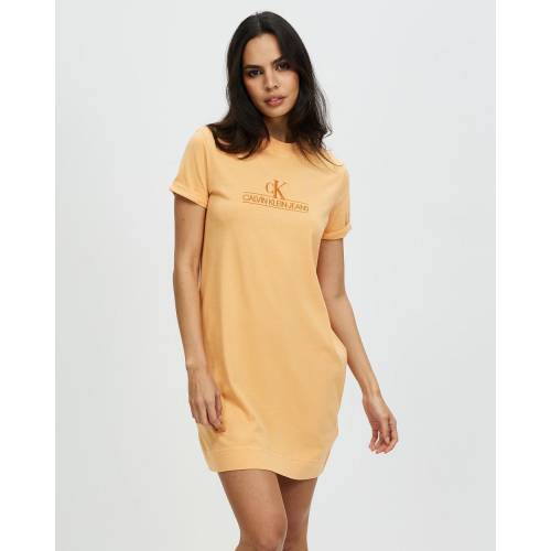 ファッションブランド カジュアル ファッション カルバンクラインジーンズ ジーンズ ドレス 橙 オレンジ レディース