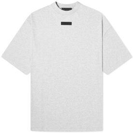 【★スーパーSALE★6/11深夜2時迄】スプリング クルー Tシャツ ヘザー 灰色 グレー フィアーオブゴッド メンズ 【 FEAR OF GOD ESSENTIALS FEAR OF GOD ESSENTIALS SPRING TAB CREW NECK T-SHIRT / LIGHT HEATHER GREY 】 メンズファッション トップス カッ