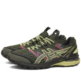 【★スーパーSALE★6/11深夜2時迄】アシックス 黒色 ブラック ライム & スニーカー メンズ 【 ASICS US4-S GEL-TERRAIN / BLACK & NEON LIME 】